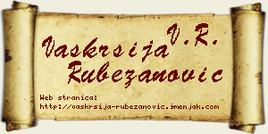 Vaskrsija Rubežanović vizit kartica